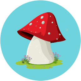 Grafika wektorowa przedstawia Muchomora